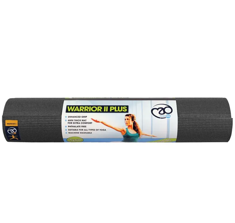 Fitness Mad Warrior II Plus Yoga Mat 6mm Graphite